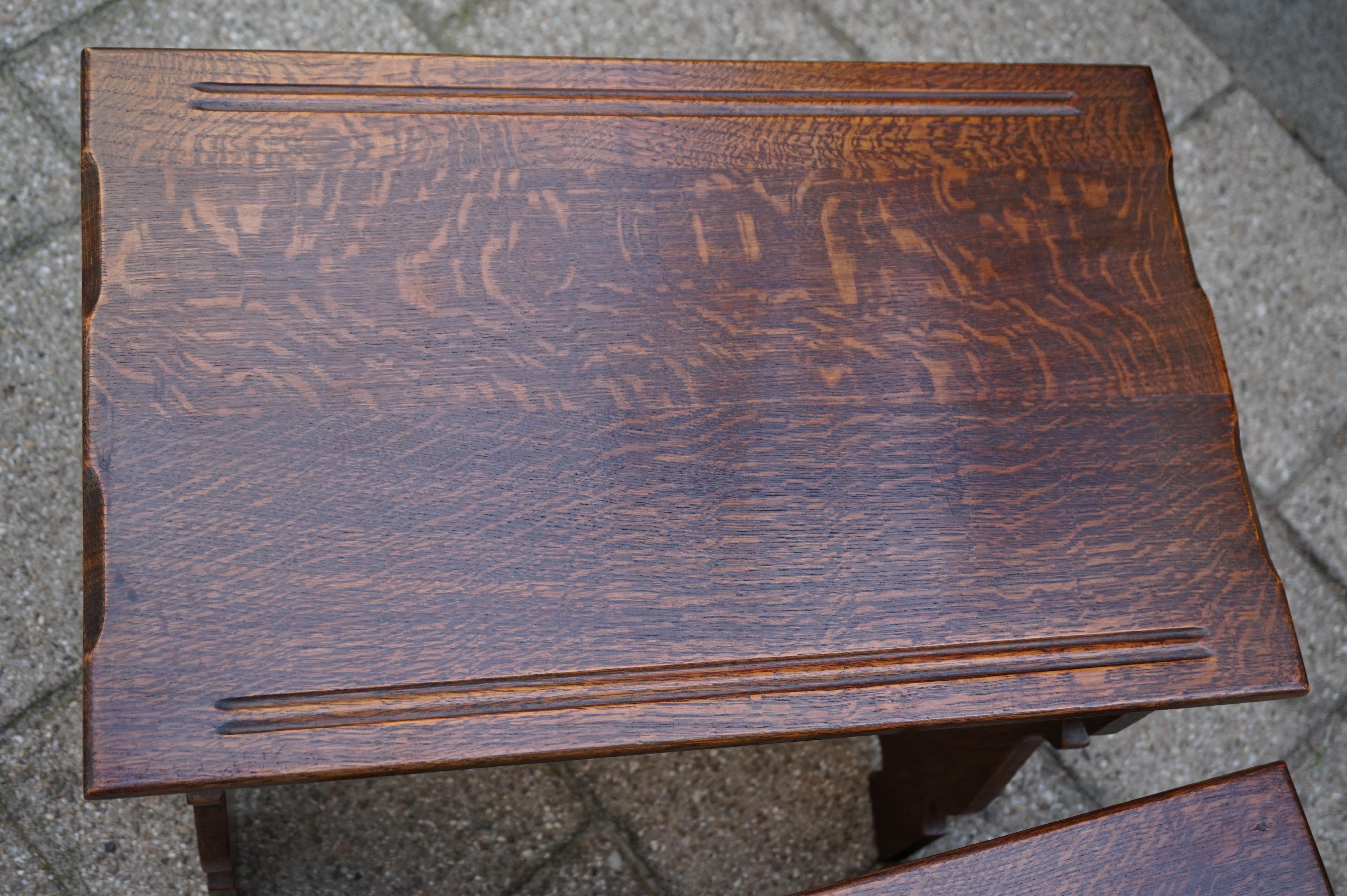 Early 20th Century Handcrafted Gothic Revival Nest of Tables from a Monastery 2