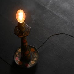 Early 20th Century Hand Crafted Kashmiri Lamp Holder