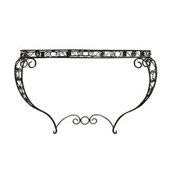 Early 20th Century Hand-Forged Iron Wall-Mount Console