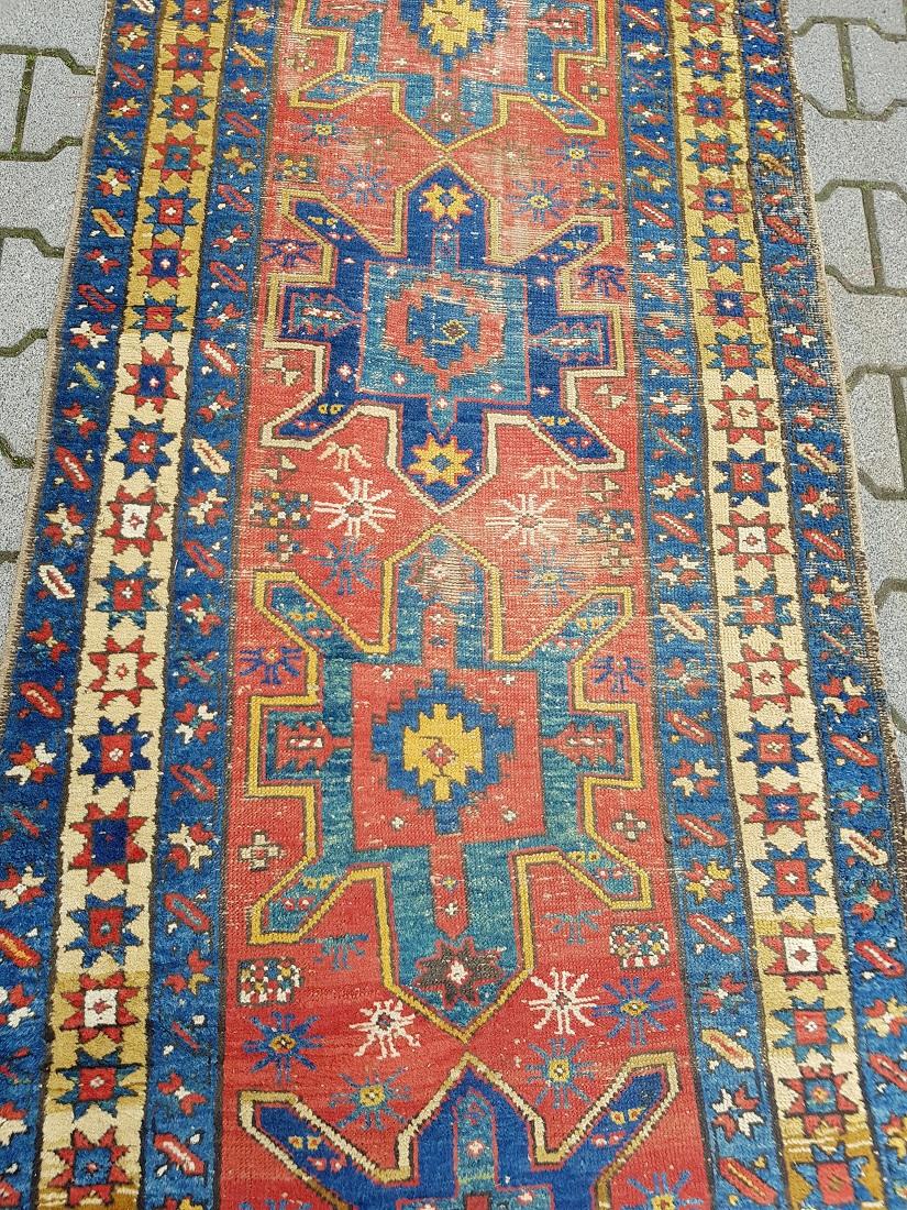 Hand-Knotted Early 20th Century Hand Knotted Caucasian Runner