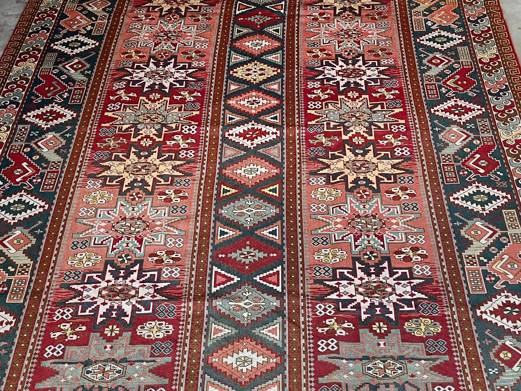Noué à la main Début du 20e siècle, tapis Kazak noué à la main  10'4