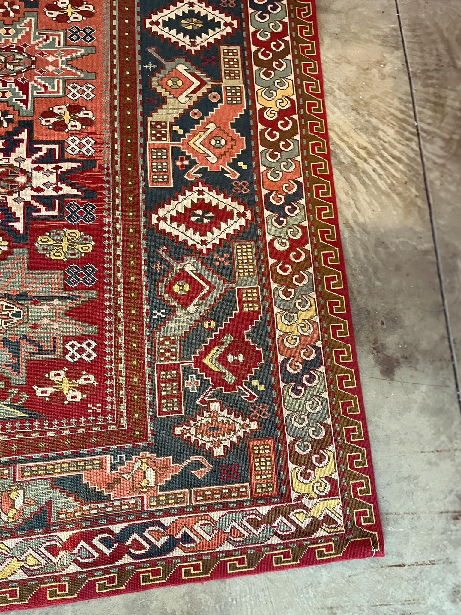Début du 20e siècle, tapis Kazak noué à la main  10'4
