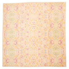 Early 20th Century Hand Knotted Pastel Wool Rug