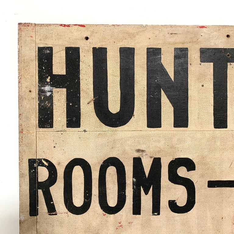 Early 20th Century Handmade Massachusetts Boarding House Advertising Sign at 1stDibs