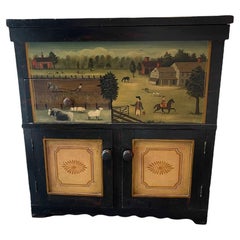 Early 20th Century Hand Painted Cabinet by Ralph Cohoon