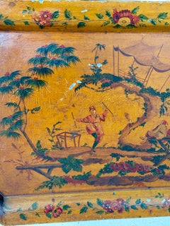 Early-20th Century Hand-Painted Chinoiserie Toleware Tray