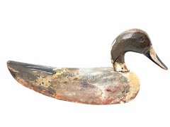 Early 20th Century Hand Painted Duck Decoy Antique, German