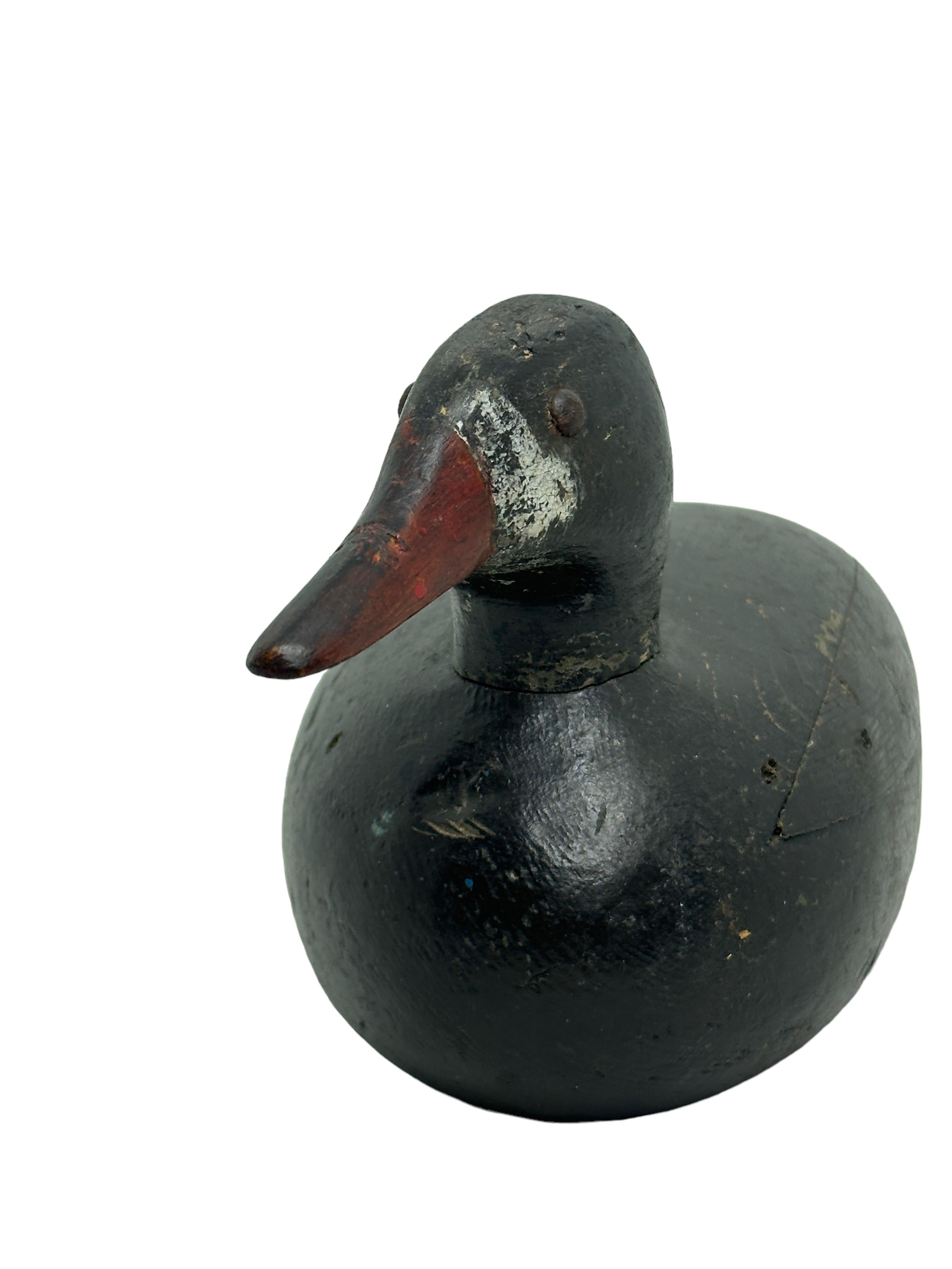 Wood Early 20th Century Hand Painted Duck Decoy Antique, USA owned by Bob Tillbutt For Sale