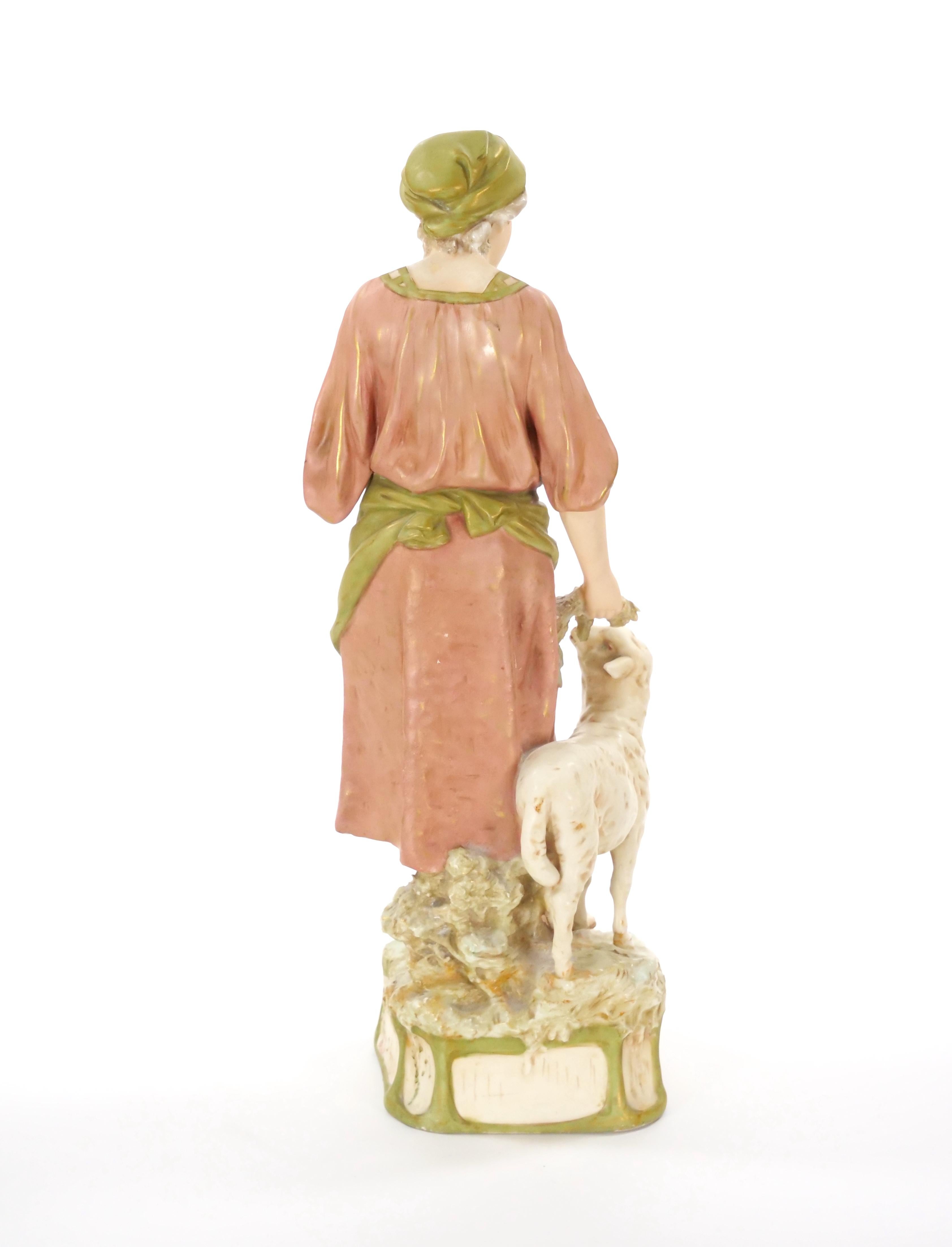 Early 20th Century Hand Painted / Gilt Decorated Porcelain Decorative Sculpture For Sale 5