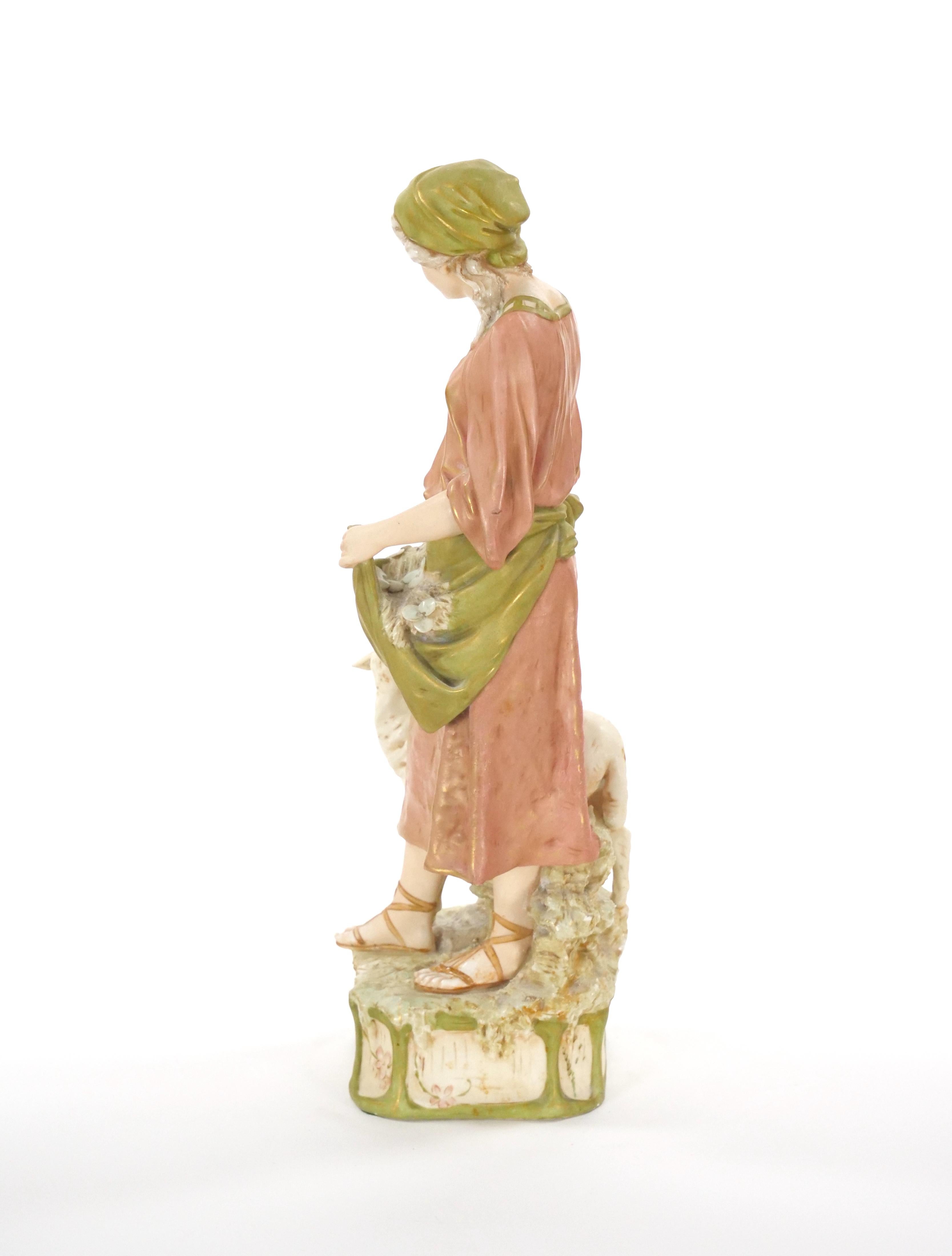Early 20th Century Hand Painted / Gilt Decorated Porcelain Decorative Sculpture For Sale 6