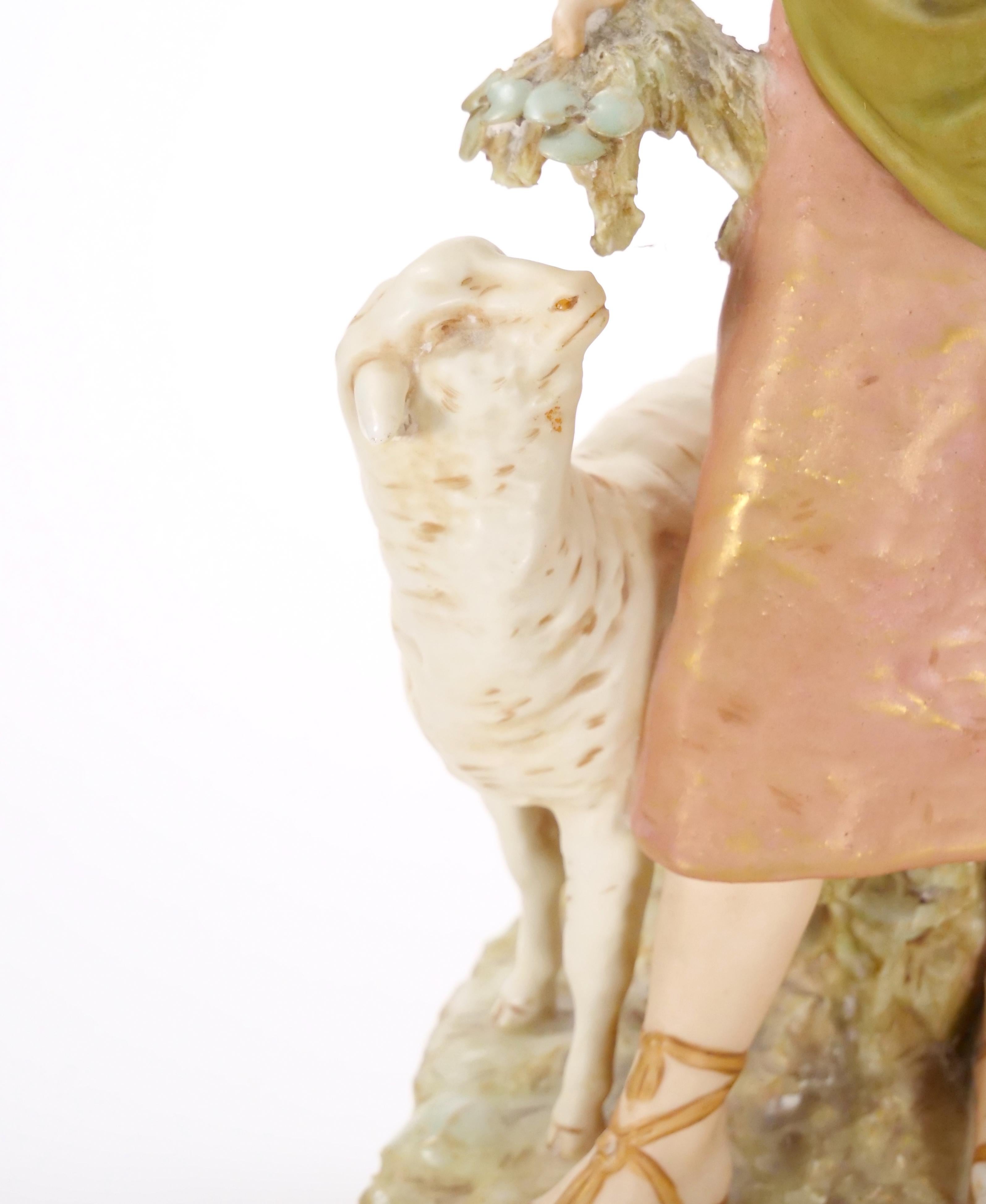 Early 20th Century Hand Painted / Gilt Decorated Porcelain Decorative Sculpture For Sale 1