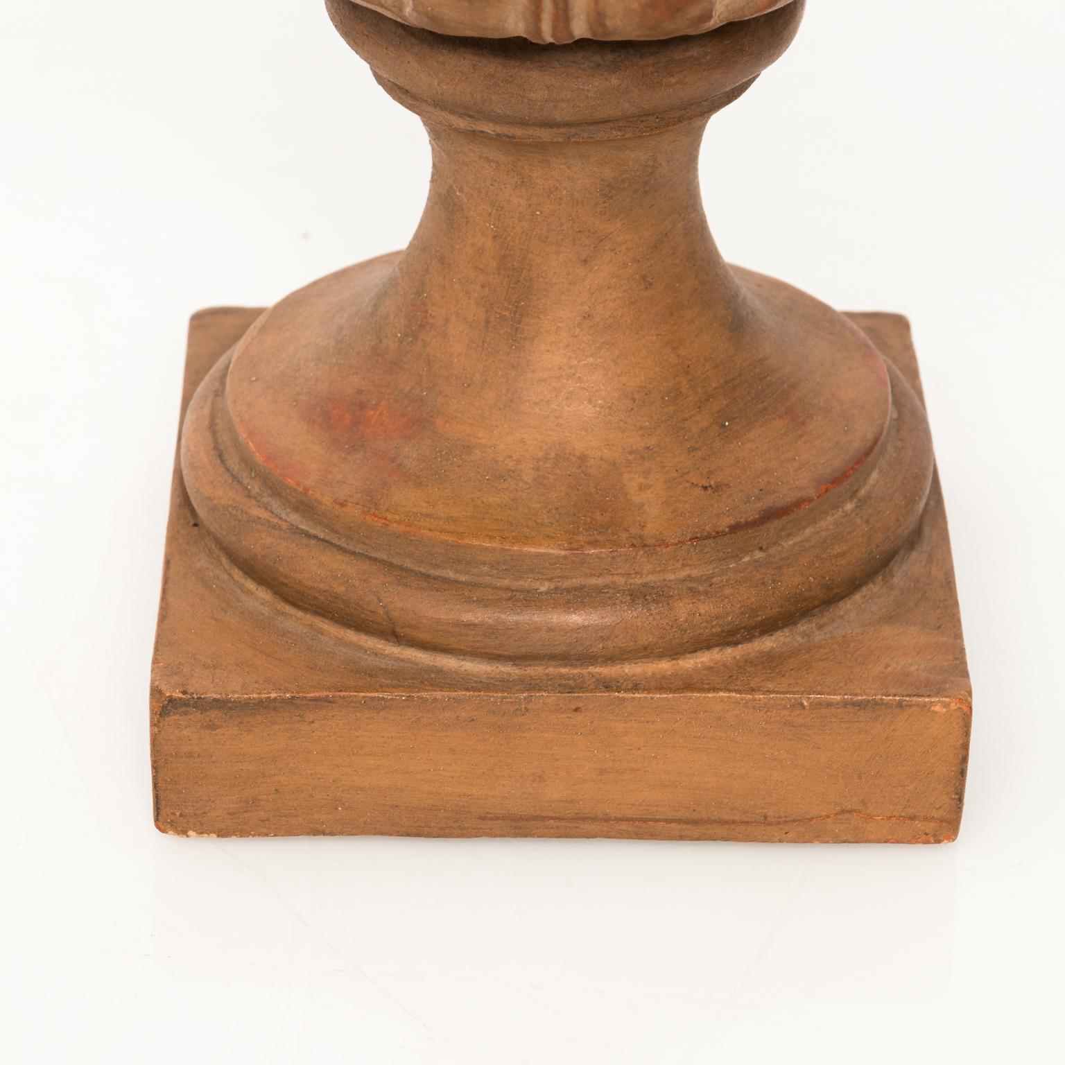 Early 20th Century Hand-Sculpted Terracotta Urn 8