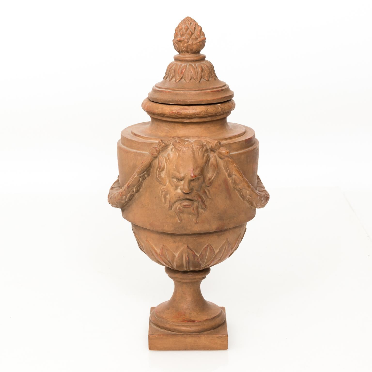 Early 20th Century Hand-Sculpted Terracotta Urn 13