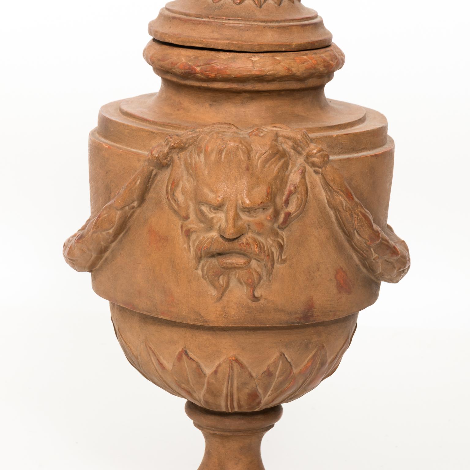 Early 20th Century Hand-Sculpted Terracotta Urn 5