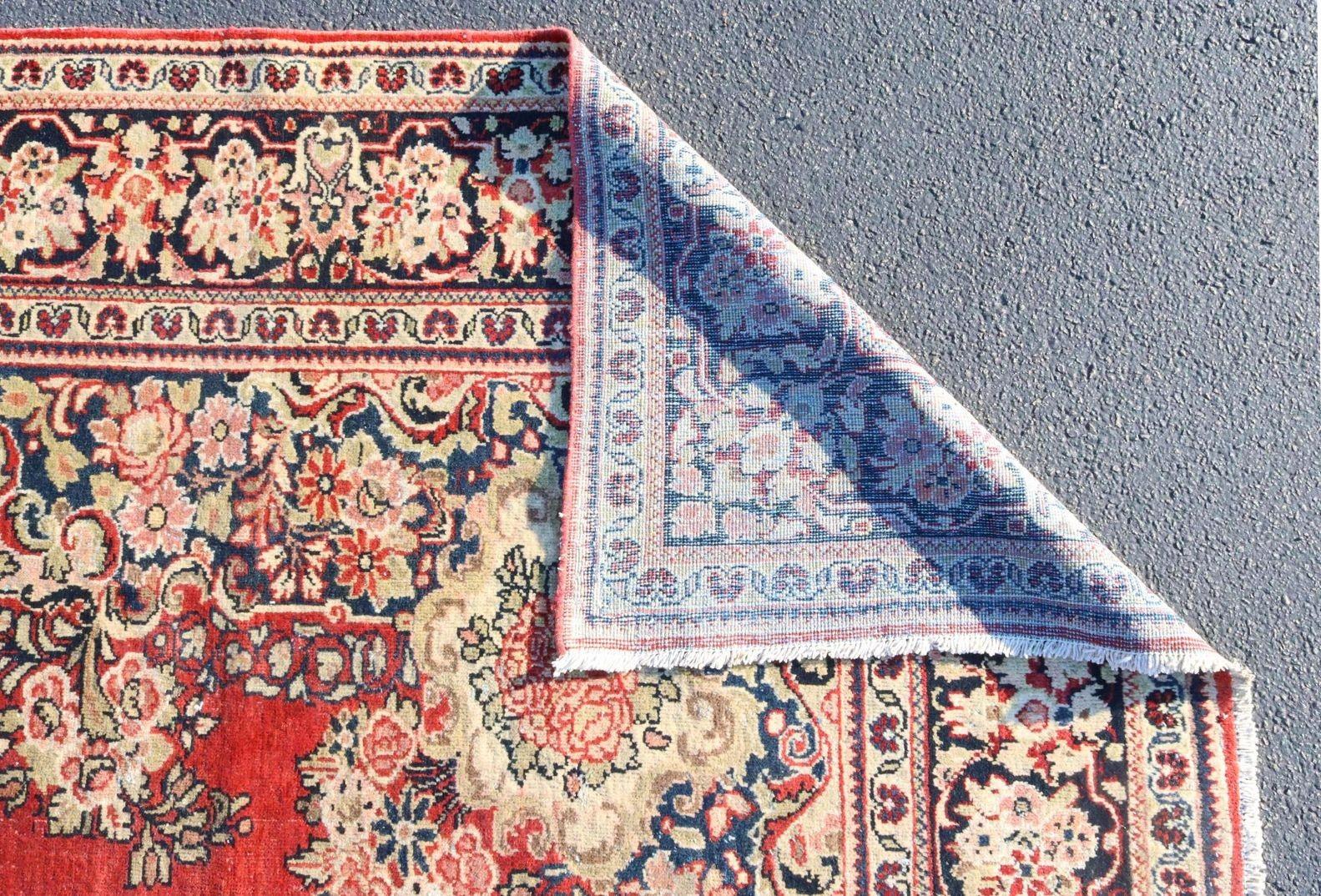 Tapis persan Mahal du début du 20e siècle, noué à la main Bon état - En vente à Los Angeles, CA