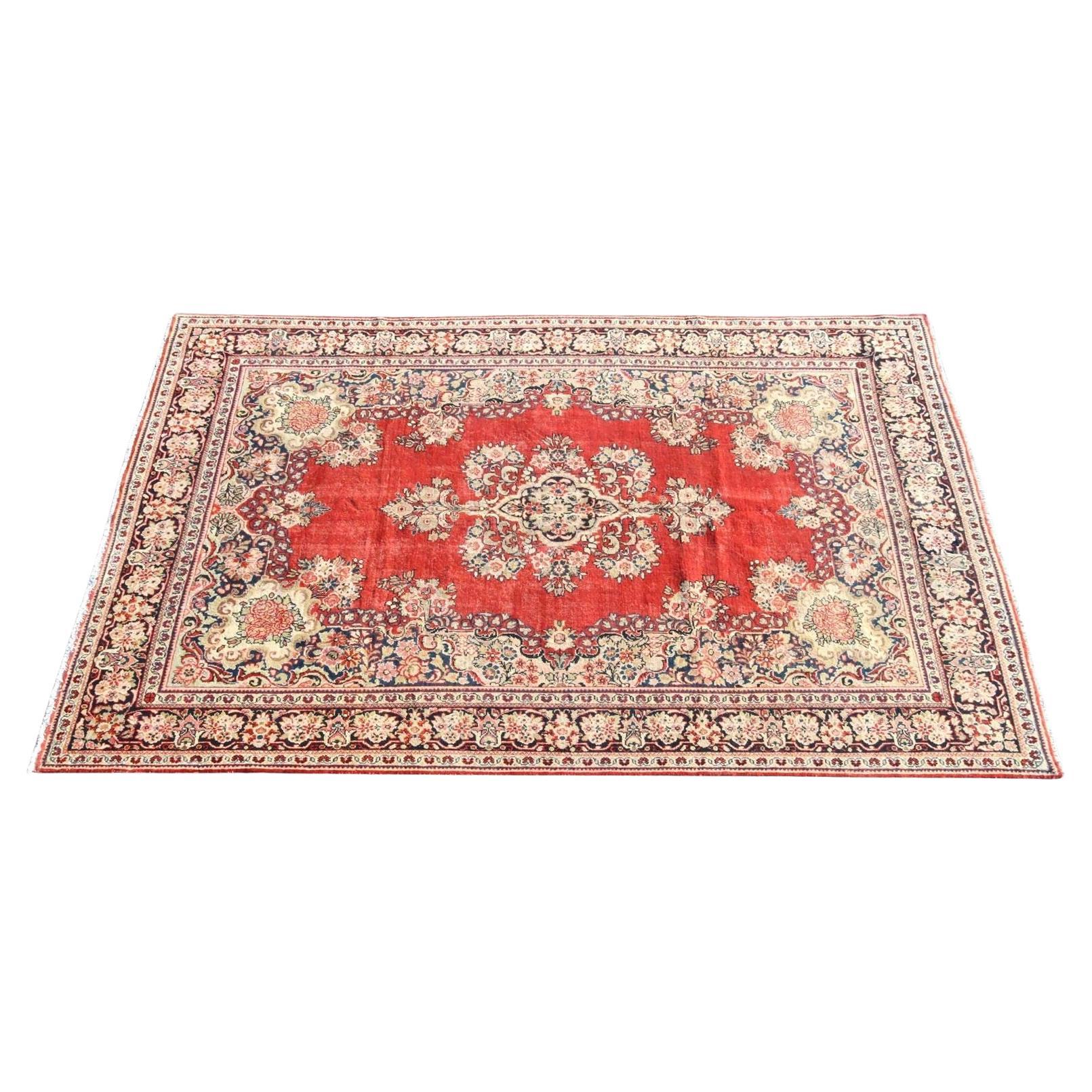Early 20th Century Hand-Tied Persian Mahal Rug For Sale