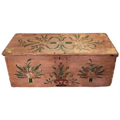 Early 20th Century Handcrafted and Painted Chest