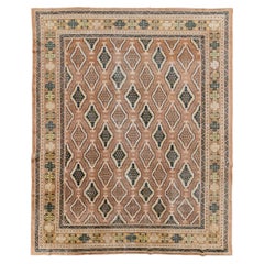 Early 20th Century Handmade Central Asian Samarkand Room Size Carpet