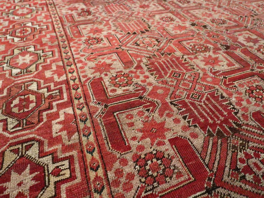 Early 20th Century Handmade Central Asian Tribal Gallery Accent Rug For Sale 1