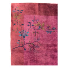 Galerie Shabab Collection Early 20th Century Chinese Art Deco Accent Rug