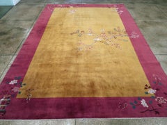 Handgefertigter chinesischer Art-Déco-Teppich in Zimmergröße aus dem frühen 20. Jahrhundert