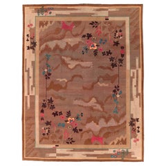 Early 20th Century Handmade Chinese Art Deco Room Size Carpet