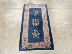 Early 20th Century Handmade Chinese Art Deco Throw Rug