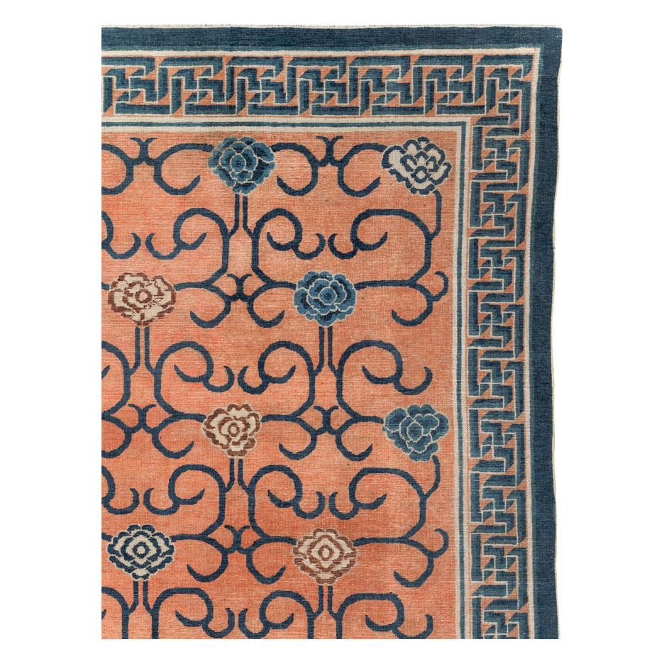 Hand-Knotted Early 20th Century Handmade Chinese Peking Long Room Size Carpet For Sale