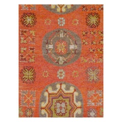Early 20th Century Handmade East Turkestan Khotan Accent Rug