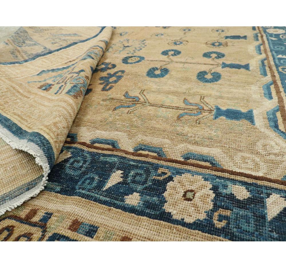 Early 20th Century Handmade East Turkestan Khotan Gallery Carpet, circa 1900 For Sale 3