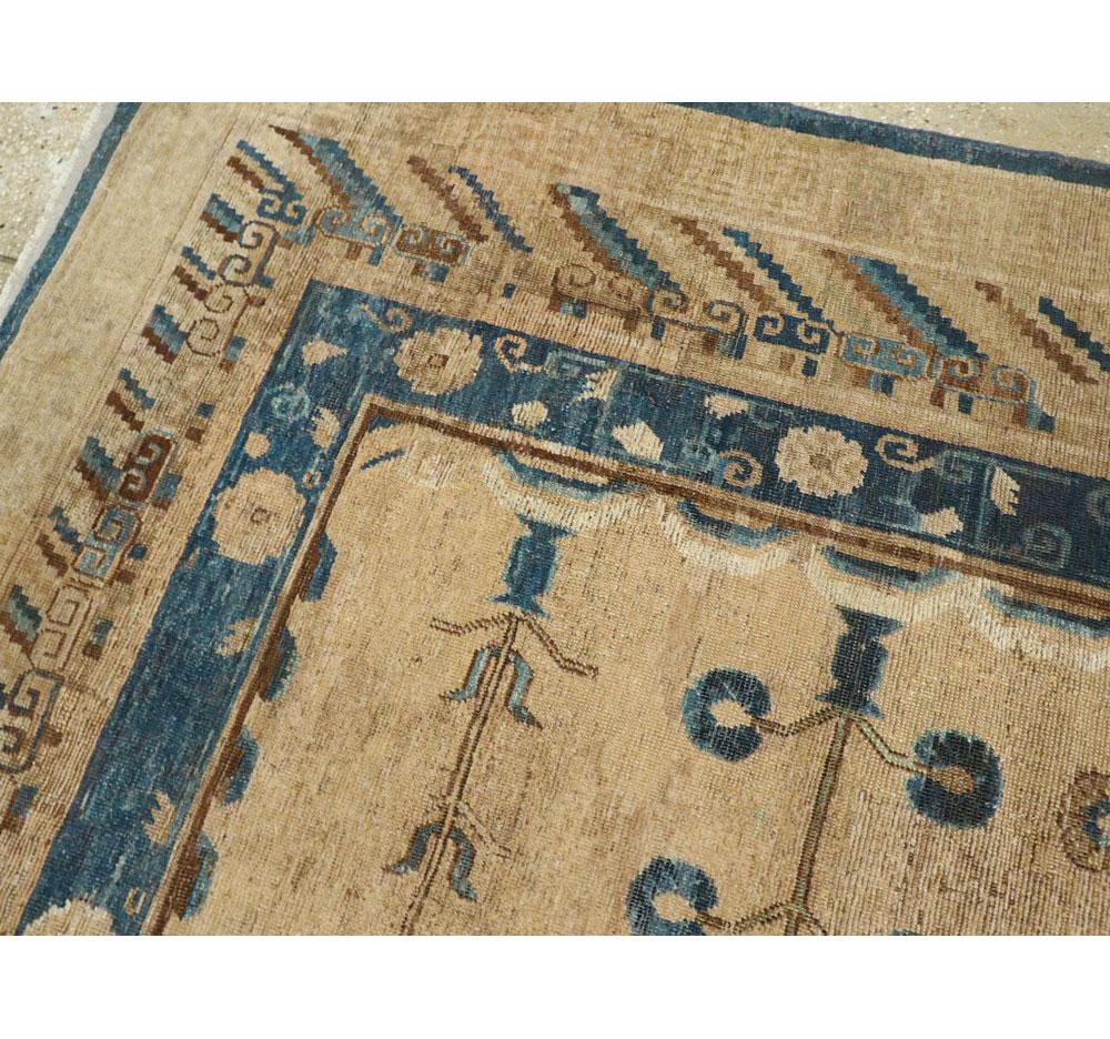 Early 20th Century Handmade East Turkestan Khotan Gallery Carpet, circa 1900 For Sale 1