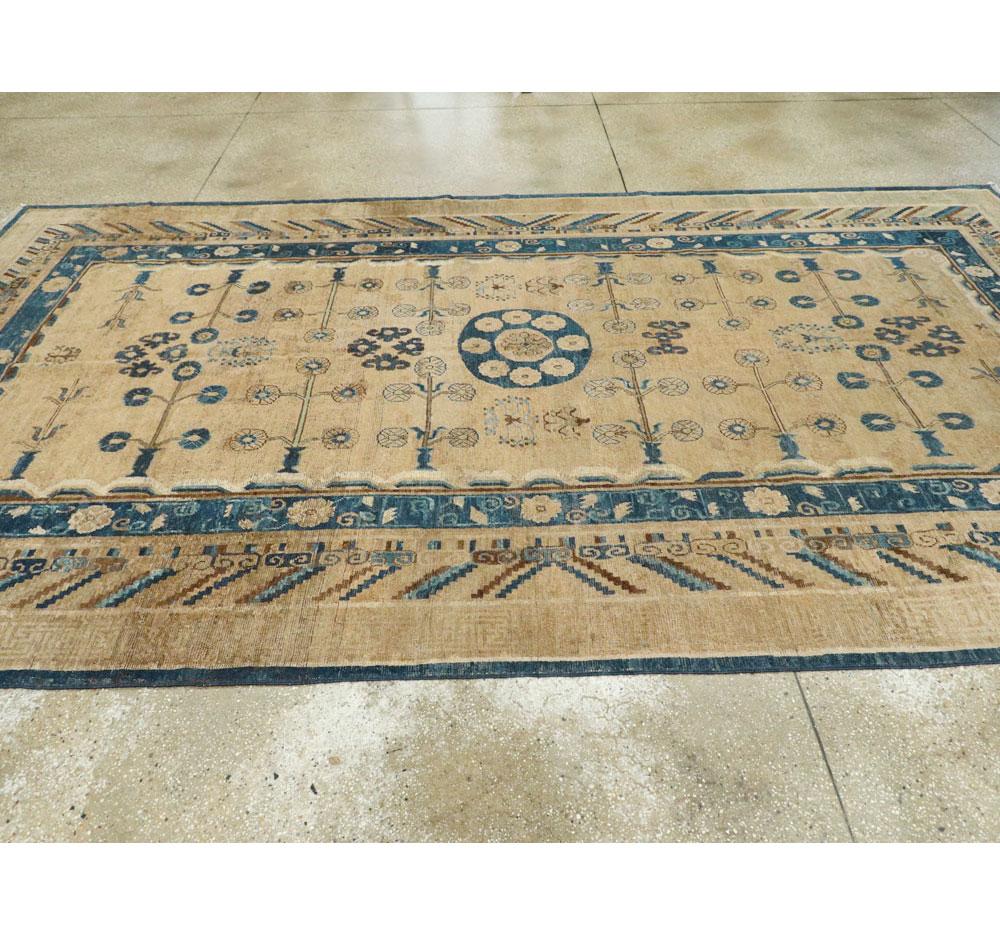 Early 20th Century Handmade East Turkestan Khotan Gallery Carpet, circa 1900 For Sale 2