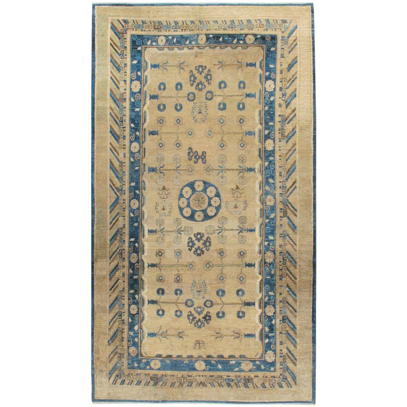 Early 20th Century Handmade East Turkestan Khotan Gallery Carpet, circa 1900 For Sale