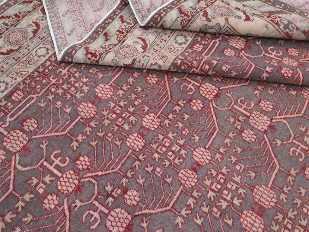 Early 20th Century Handmade East Turkestan Khotan Room Size Carpet For Sale 3