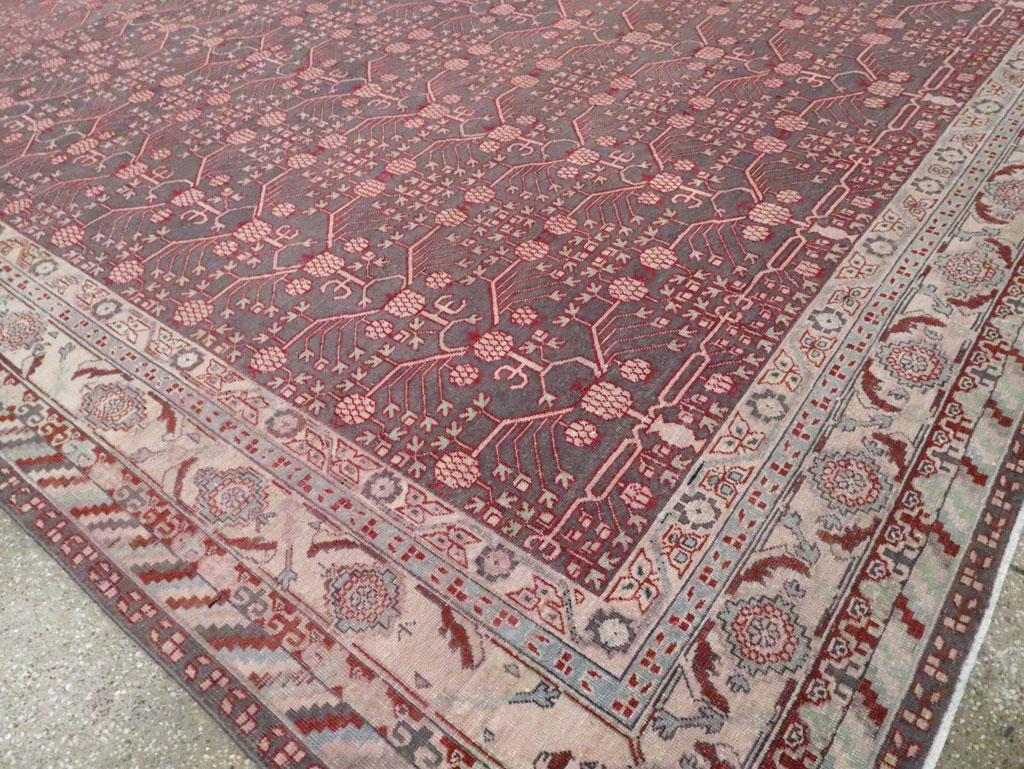 Early 20th Century Handmade East Turkestan Khotan Room Size Carpet For Sale 1