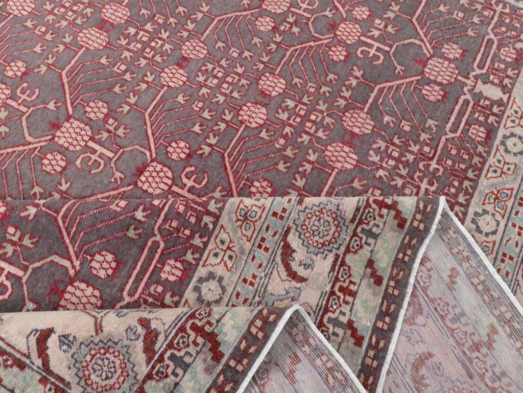 Early 20th Century Handmade East Turkestan Khotan Room Size Carpet For Sale 2