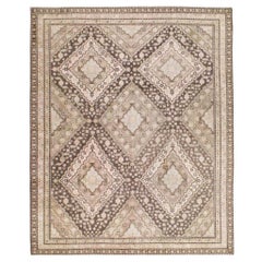 Handgefertigter quadratischer Khotan-Akzentteppich aus Ostturkestan, Anfang des 20. Jahrhunderts