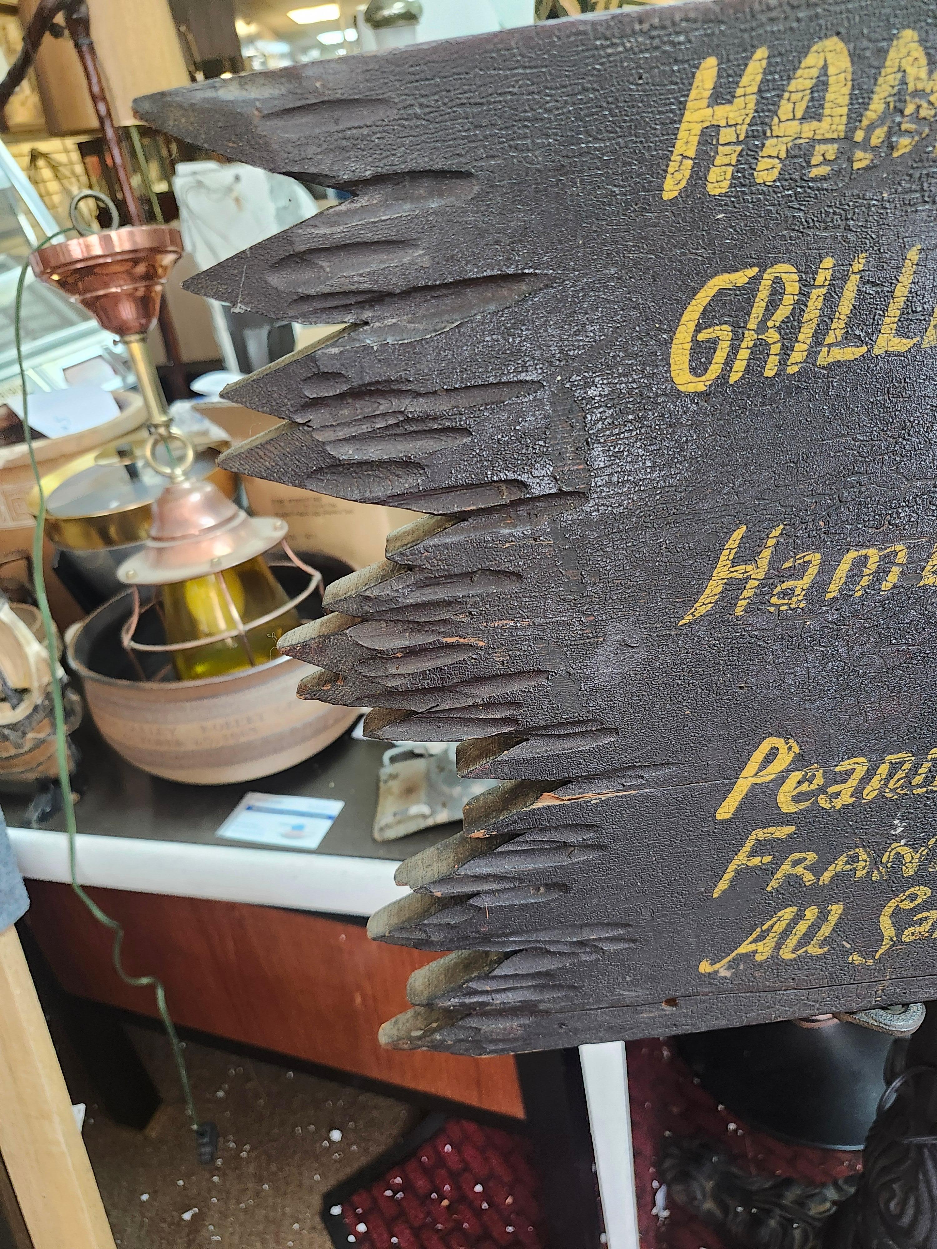 Début du 20e siècle Tableau de menu folklorique sculpté à la main Adirondack en vente 2