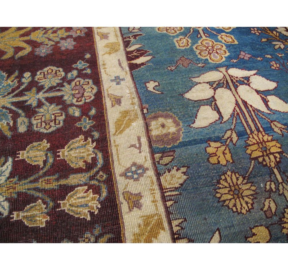 Wool Early 20th Century Handmade Indian Amritsar Room Size Carpet