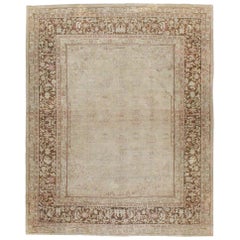 Kleiner indischer Amritsar-Teppich in Beige, handgefertigt, frühes 20. Jahrhundert