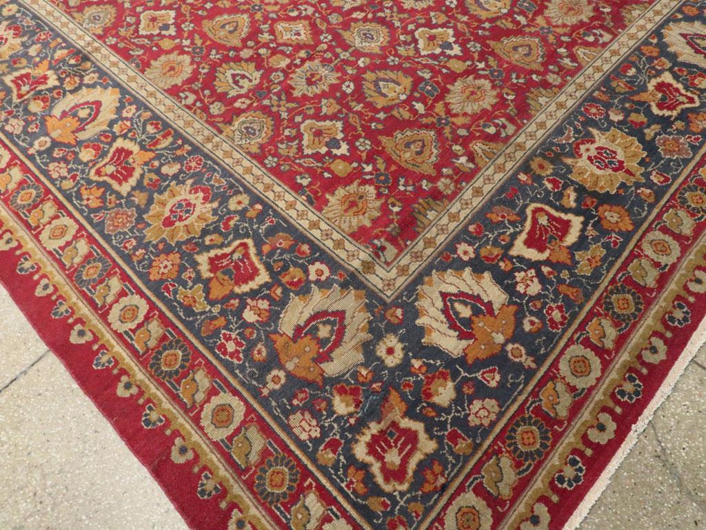 Wool Early 20th Century Handmade Indian Lahore Long & Narrow Oversize Carpet For Sale