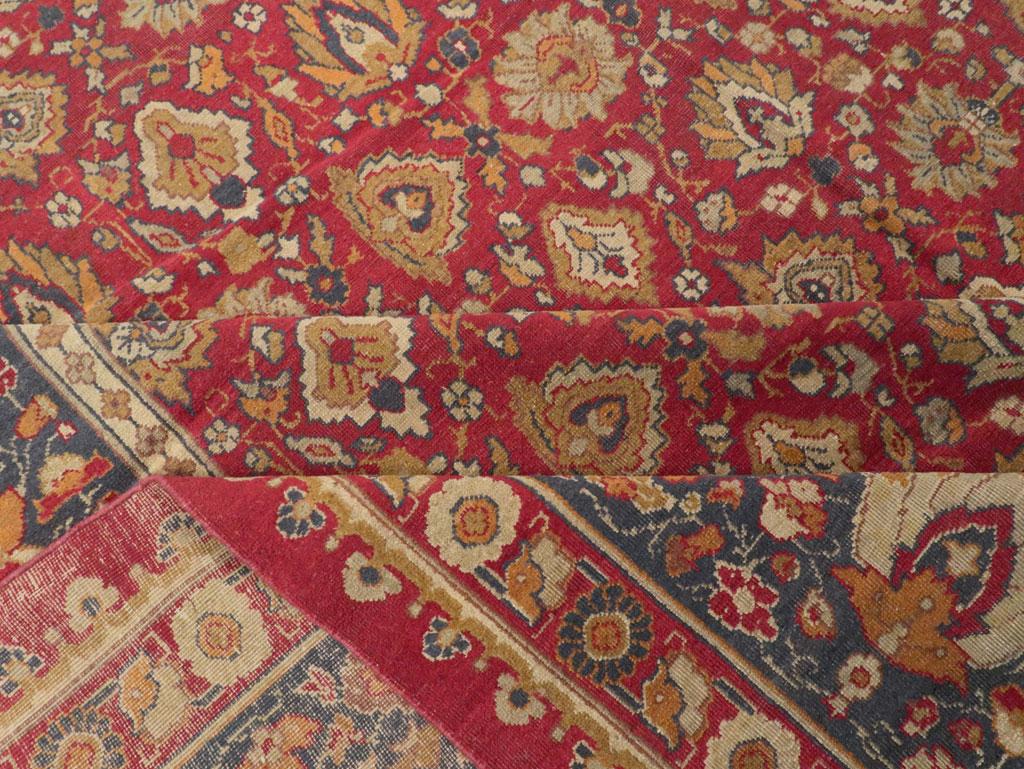 Early 20th Century Handmade Indian Lahore Long & Narrow Oversize Carpet For Sale 1