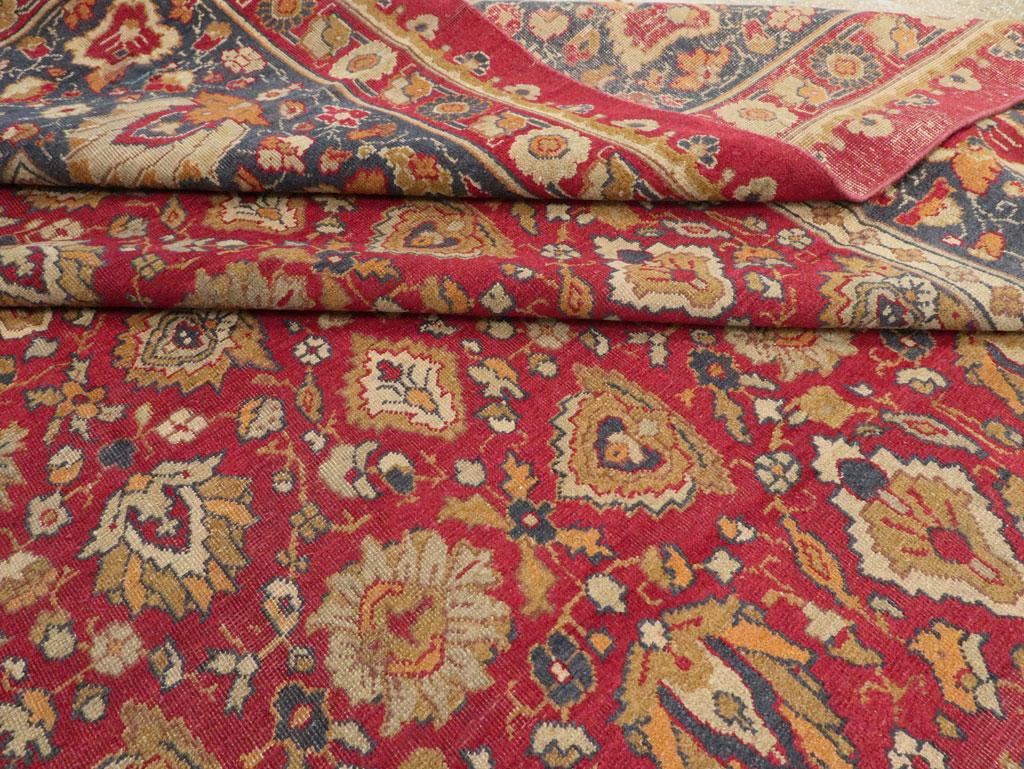 Early 20th Century Handmade Indian Lahore Long & Narrow Oversize Carpet For Sale 2