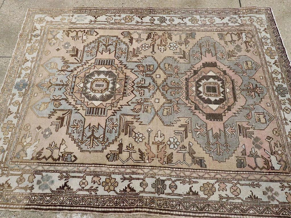 Early 20th Century Handmade Northwest Persian Accent Rug For Sale 1