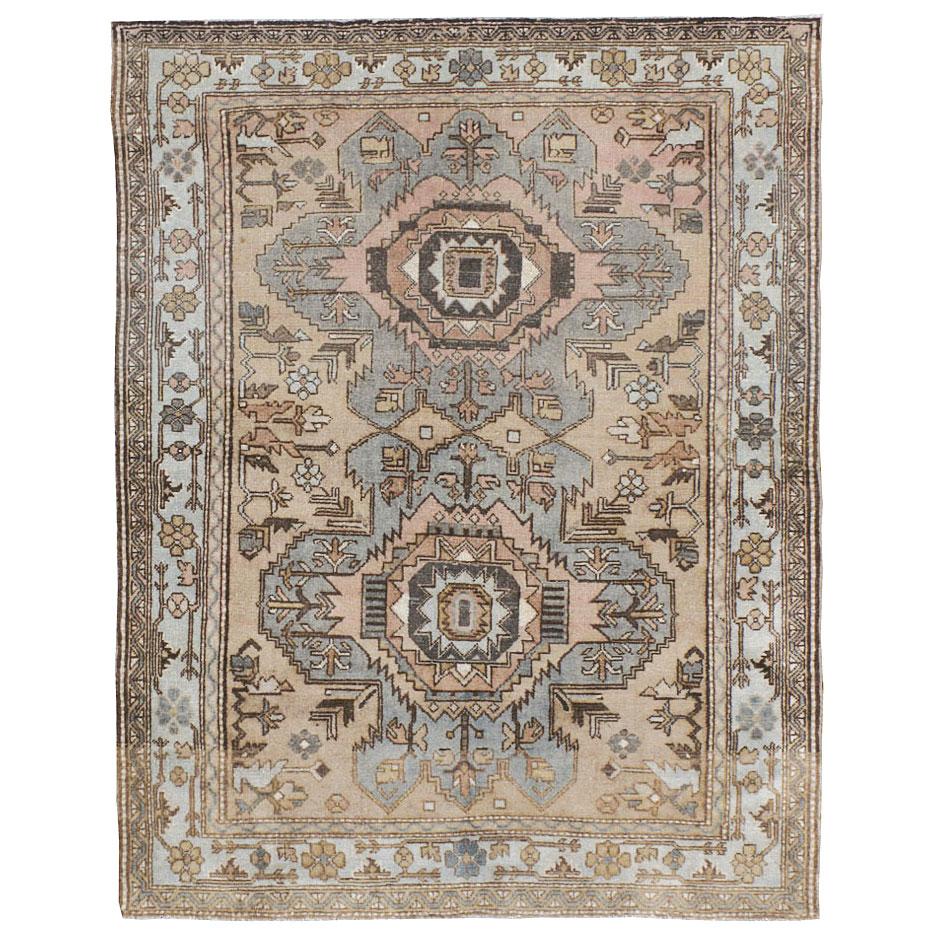 Early 20th Century Handmade Northwest Persian Accent Rug For Sale