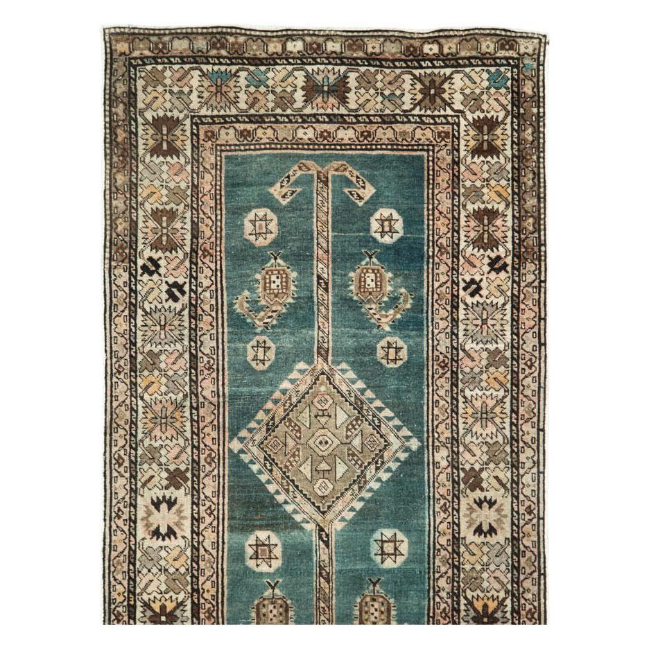 Tribal Early 20th Century Handmade Northwest Persian Runner For Sale