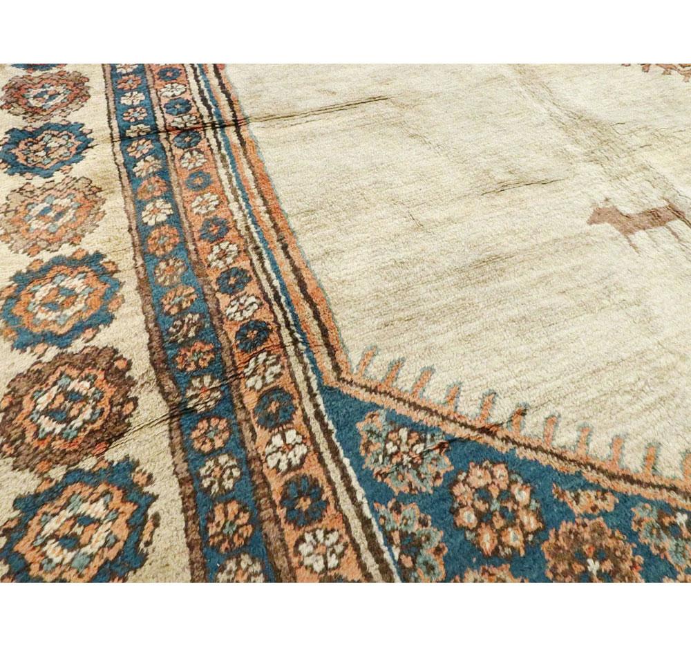 Wool Early 20th Century Handmade Persian Bakshaish Large Room Size Carpet For Sale