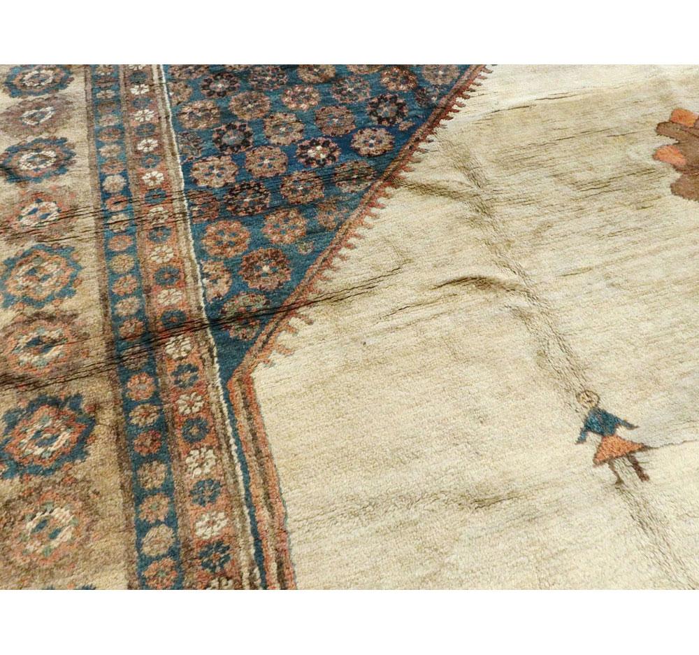 Early 20th Century Handmade Persian Bakshaish Large Room Size Carpet For Sale 1