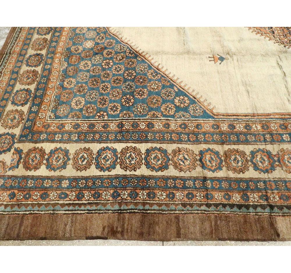 Early 20th Century Handmade Persian Bakshaish Large Room Size Carpet For Sale 3