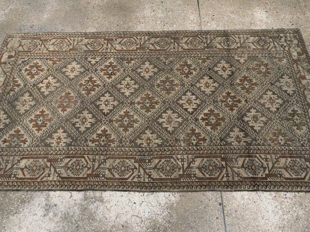 Early 20th Century Handmade Persian Baluch Tribal Rug For Sale 1